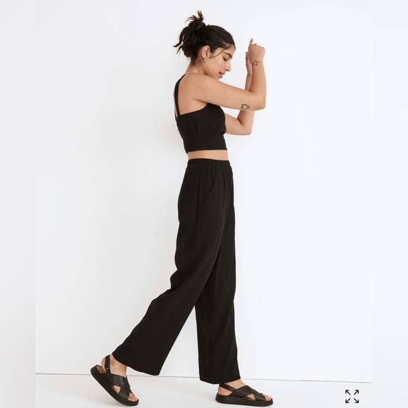 Madewell Breezewoven Pull-On High-Rise Straight Pants Size Small - Picture 2 of 9